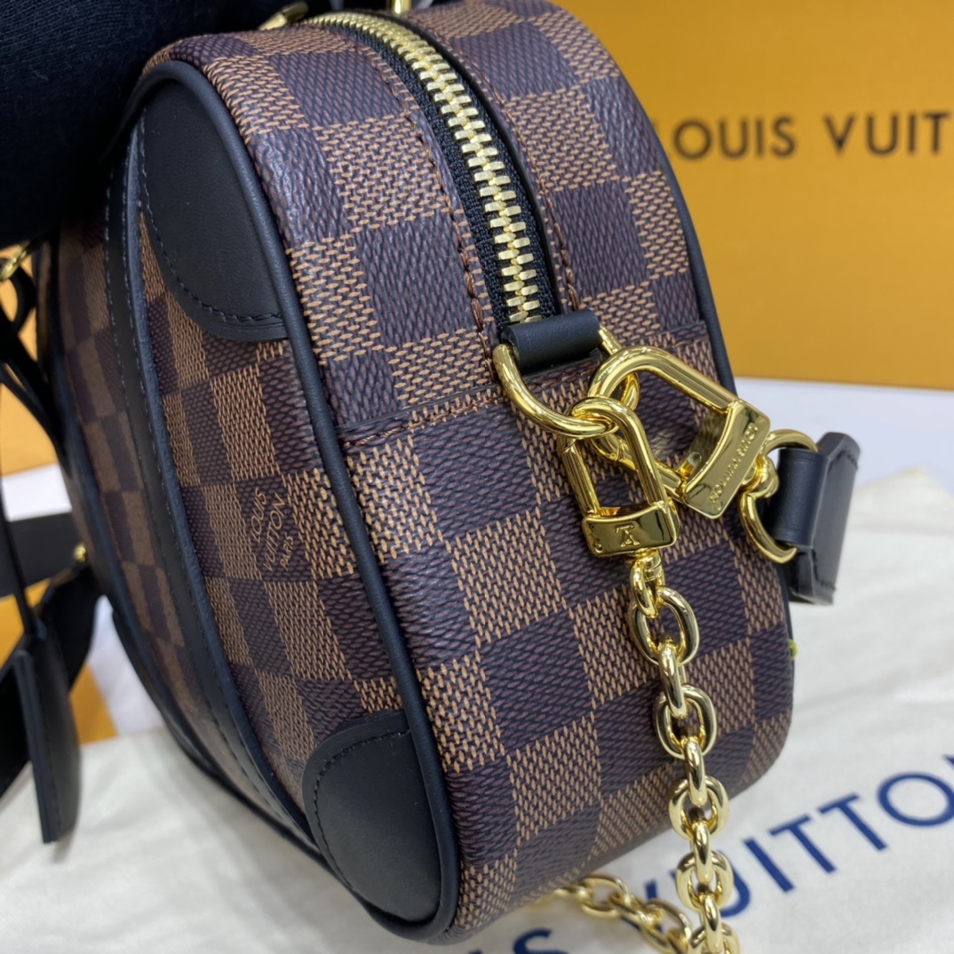 Louis Vuitton VALISETTE SOUPLE BB Handbag Damier Ebene N50063 Black